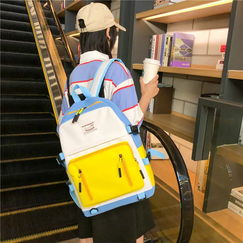 Модный женский рюкзак повседневный студенческий в японском стиле Харадзюку