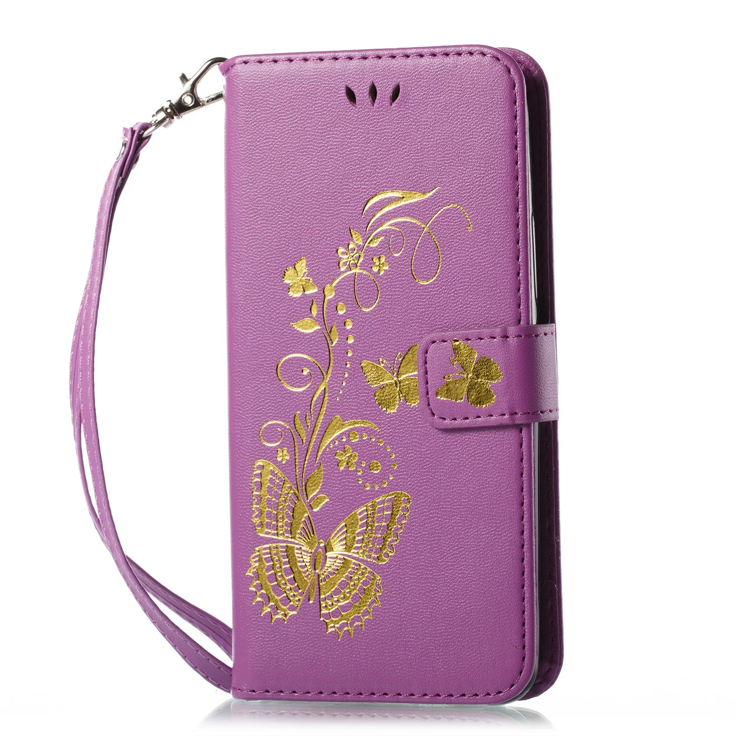 purple Флип-чехол для samsung Galaxy J2 Prime Duos G532 G532F G532F/DS SM-G532F SM-G532F/DS J 2 2 Prime бабочка кожаный чехол для телефона - Цвет: purple