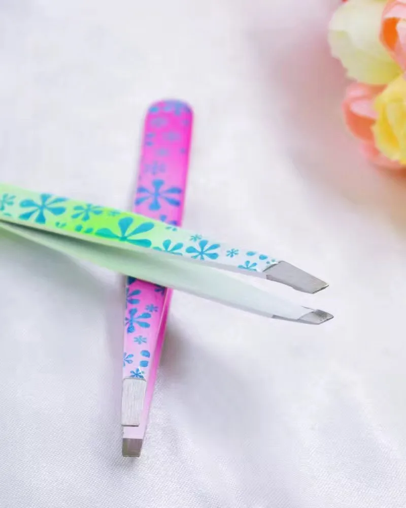 

Eyebrows Tweezers Flat Slant Tip Eyebrow Tweezer Hair Remover False Eyelashes Clip Facial For Face Nose Makeup Beauty Tool Sale