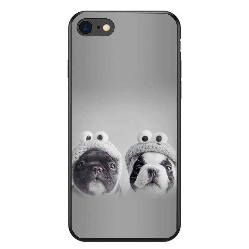 Cute Puppy Pug French Bulldog soft Silicone phone case for iPhone 8 7 6 6S Plus X XS MAX XR 10 5S SE Coque Shell |