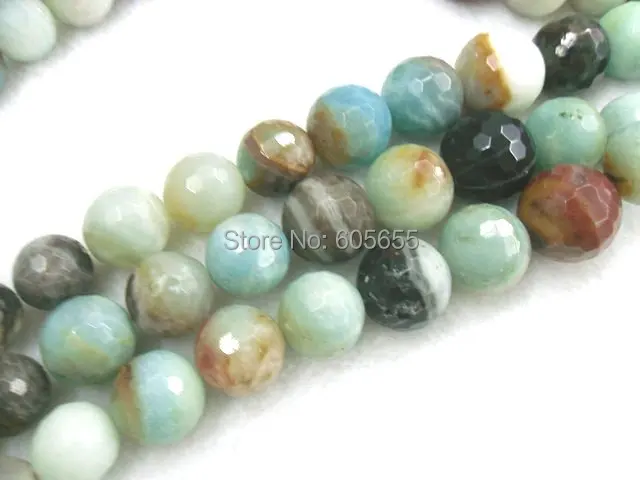 

Amazonite 6mm Faceted Round Stone Beads Free Shipping 5 strings per Lot