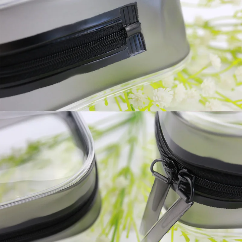 Прозрачные ПВХ сумки для туалетных принадлежностей Модные женские прозрачные