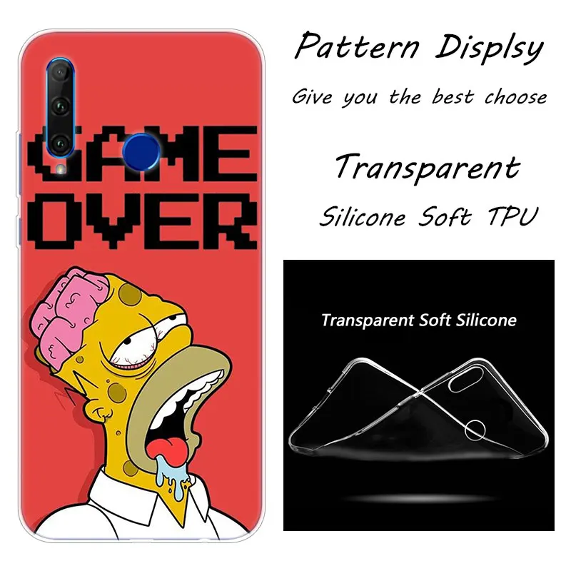 005 Модный мягкий силиконовый чехол Homer Simpson для Huawei Honor 20 20i 10 9 8 Lite 8X 8C 8A 8S 7S 7A Pro View 20 - Цвет: 005
