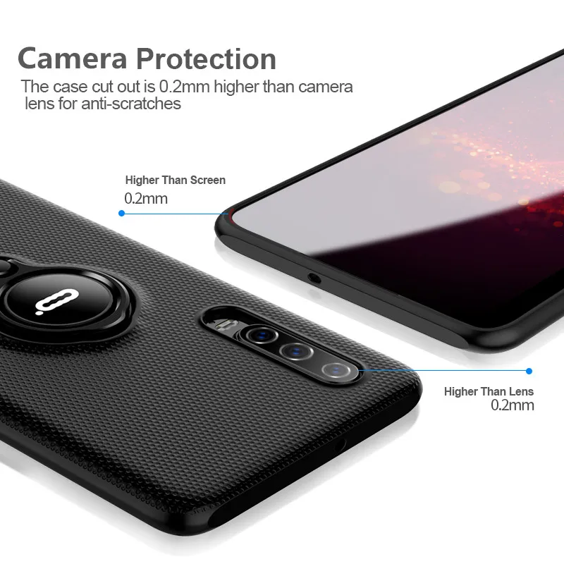 Иконфланг для чехла Huawei P30 Pro с автомобильным держателем и магнитным креплением жесткой пластиковой крышкой P 30 Фунда Кок Капа он.