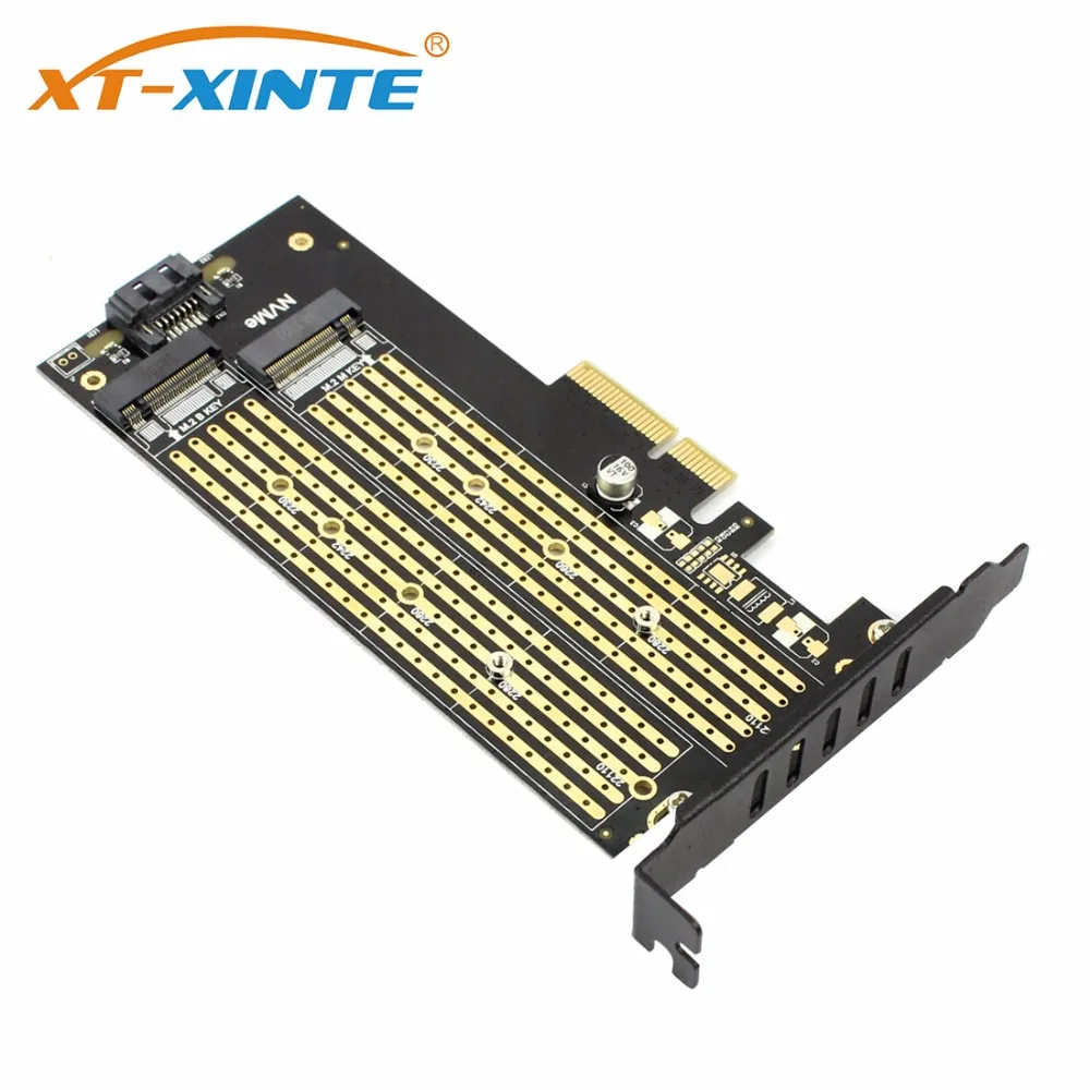 SK6 M.2 SSD к PCIE X4 адаптер M ключ B двойной интерфейс карты Suppor PCI Express 3 0x4 для NVMe 2230-22110