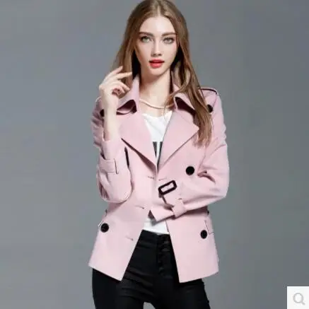 XS-4XL New Women clothing fashion Collect waist sexy ladies trench coat spring Short payment outerwear plus size | Женская одежда
