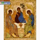 Алмазная живопись, вышивка крестиком, мозаика, полный узор, икона Святой Троицы, картина с тремя ангелами, религиозная икона, Христианский подарок