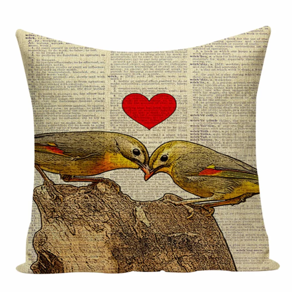 Подушка с изображением животных любовью красная 45*45 см|tropical seat covers|decorative cushion