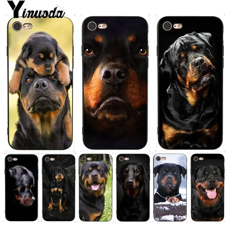 

For iphone 13 7 6 X Case Cute Dog Puppy Rottweiler Drawing TPU Phone Case for iphone 13 X 8 7 6 6S Plus X 5 5S SE XR XS XSMAX
