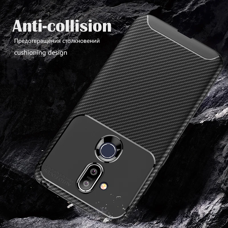 MAKAVO для Nokia 7 2 чехол из углеродного волокна ТПУ Мягкий Силиконовый противоударный