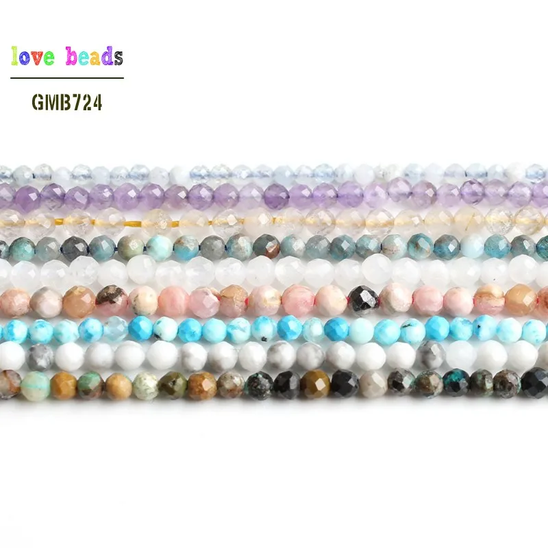 Круглые Бусины Из граненого камня Howlite Quartzs 2-2 5 мм для самостоятельного
