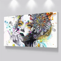 beautiful girl flower canvas painting wall art posters print pictures for bedroom home decoration no frame shopify dropshiping