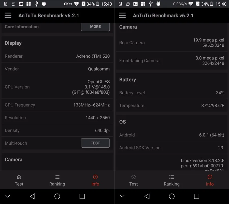 zte Axon 7 A2017 Snapdragon 820 2560X1440 2K 20.0MP 5," мобильный телефон 4 Гб ram 64/128 ГБ rom отпечаток пальца OTG QuickCharge