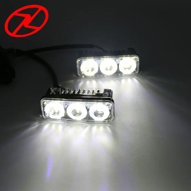 2 шт. водонепроницаемый универсальный 3 светодиодный алюминий высокой мощности