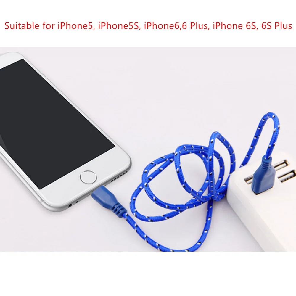 Горячий продавать 10 шт./лот плетеный ткань 1 m usb шнура данных и синхронизации