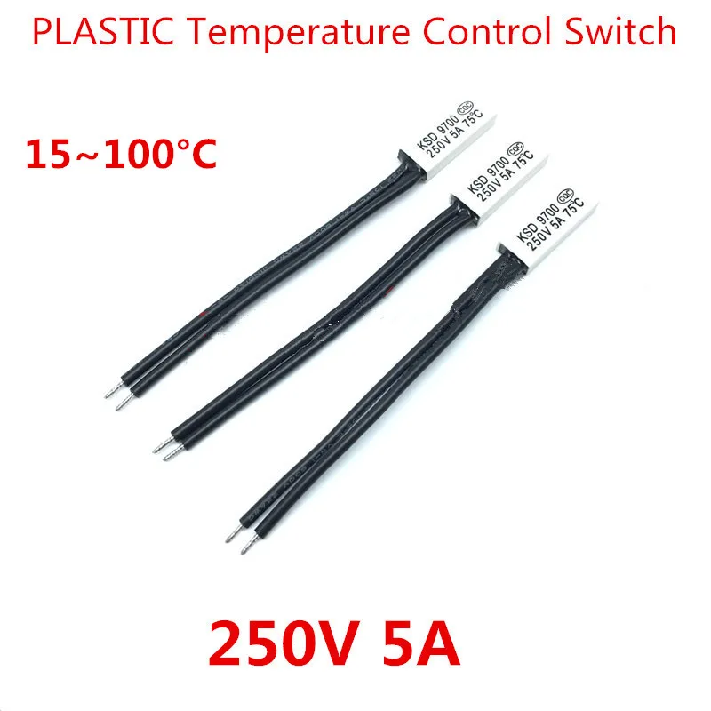 20PCS KSD9700 5A 250V 15Degrees-100DegreesTemperature Control Switch PLASTIC Normal Closed/Open | Обустройство дома
