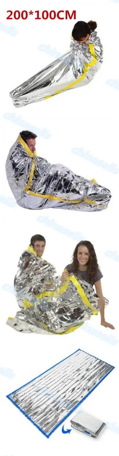 50pcs first aid Outdoor life-saving deal Portable Waterproof Reusable Emergency Rescue Foil Camping Survival Sleeping Bag | Спорт и