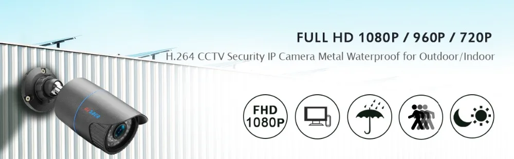 Besder HD 1080P наружная Водонепроницаемая цилиндрическая IP камера домашняя камера с датчиком движения ночного видения ONVIF 2,0 P2P 48V PoE камера безопасности