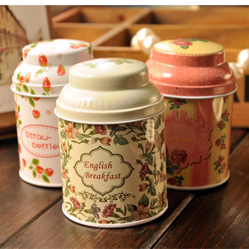 Металлическая жестяная коробка в европейском стиле 3 шт./лот для хранения чая