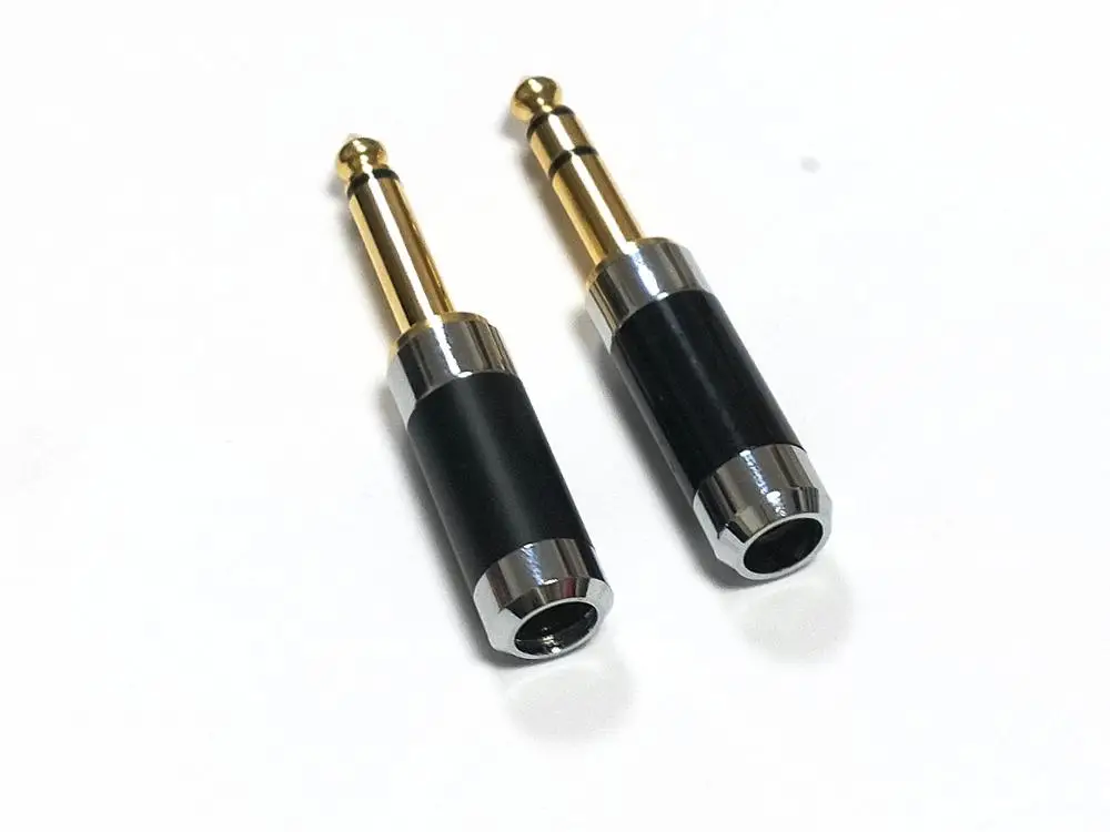 Латунный разъем 6 3 мм для пайки Позолоченный 10 шт.|plug 6.3mm|plug goldplug mono |