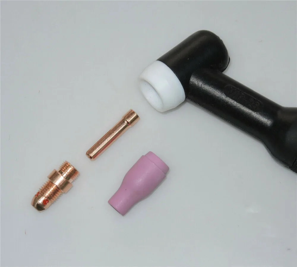 10N24S 2,4 мм TIG Короткие цанговые наконечники для WP17 18 26 wig-сварочная факел серия 10 шт