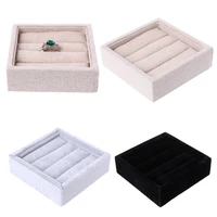 velvet jewelry earring ring display box tray holder storage showcase organizer