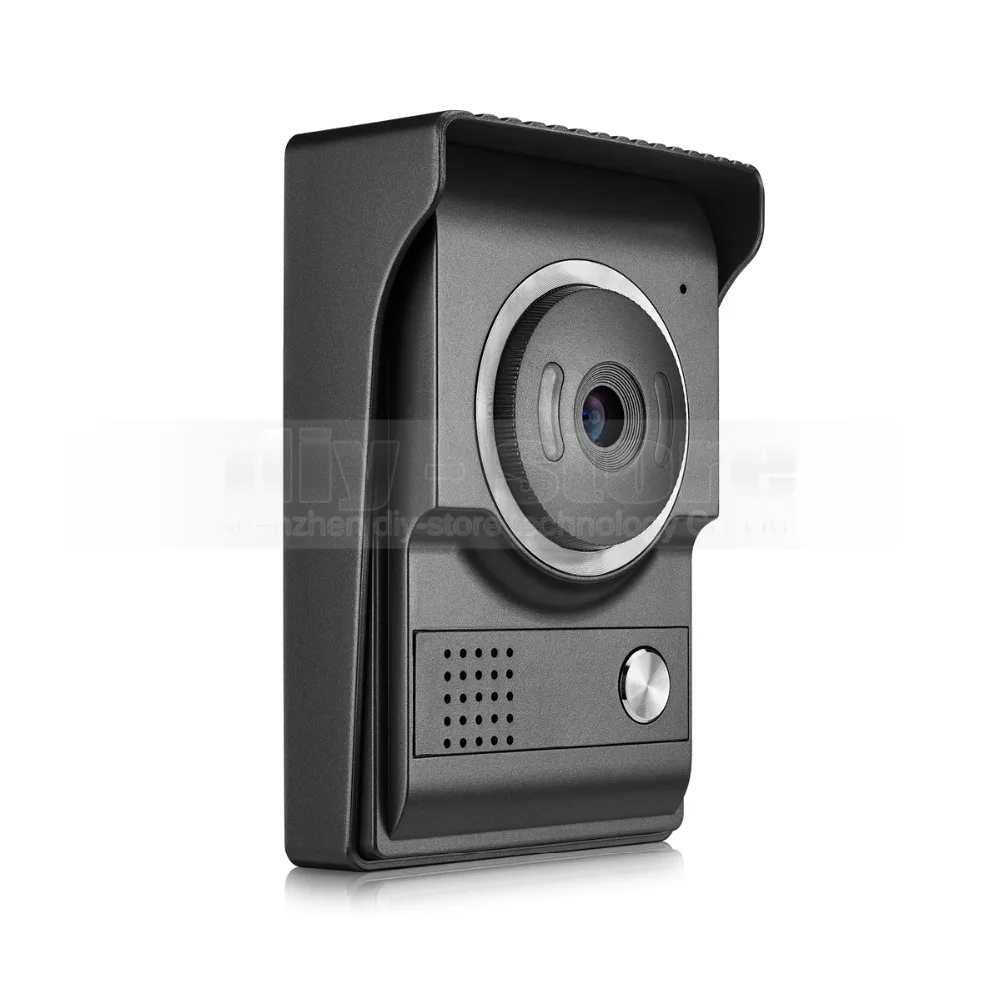 DIYSECUR 7inch Video Intercom Video Door Phone 700TV Line IR Night Vision HD Camera + Electric Lock for Home Office Factory 1V5