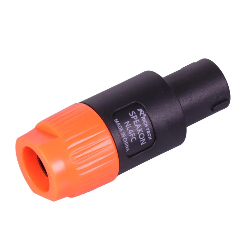 

100pcs Orange 4 Pole Plug Male Audio Speaker power plug adapter 4Pin Professional Speaker Powercon Wire Connectors