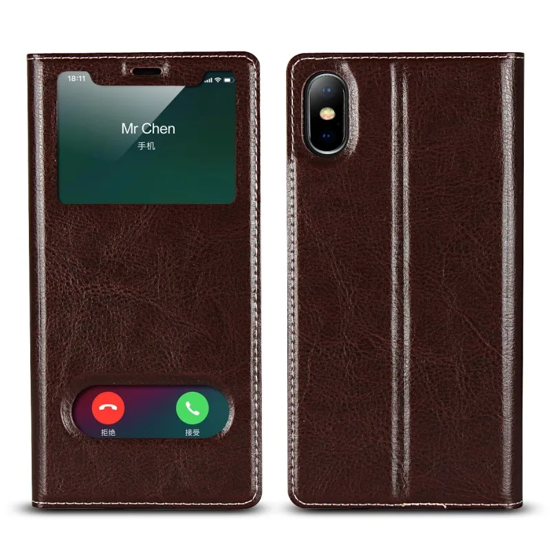 Пояса из натуральной кожи чехол для iPhone 5 5S SE 6 6S 7 8 Plus X XS Max XR XS чехол с окошком на магнитной застежке Coque аксессуары для телефона
