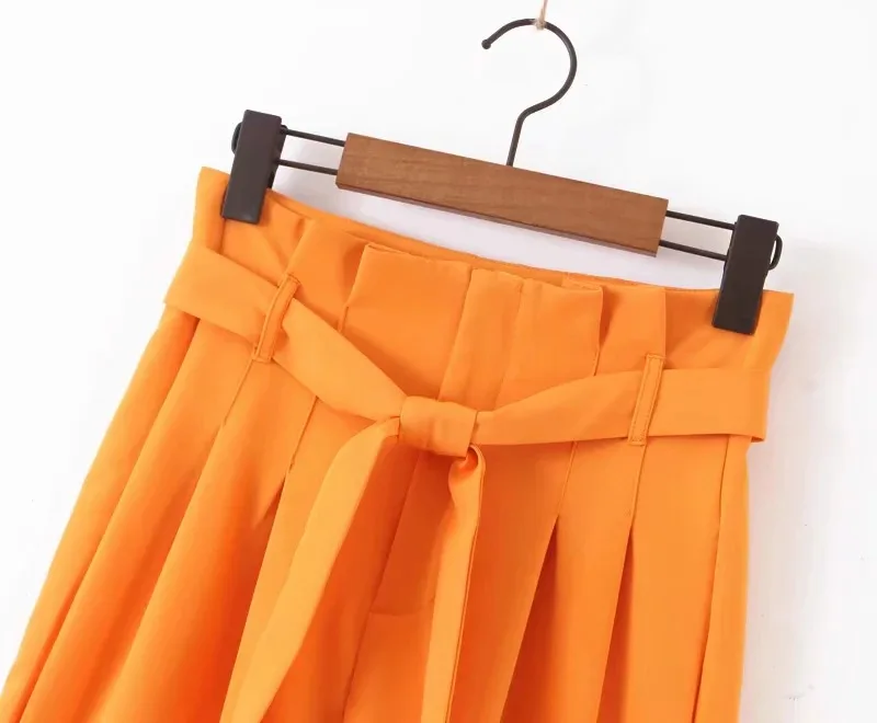 Женский костюм осенний оранжевого цвета высокого качества с длинным рукавом