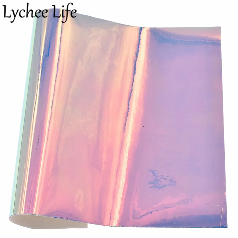 Lychee Life A5 искусственная кожа ткань цветная ПУ прозрачная ткань DIY Современная домашняя одежда текстиль швейная ткань аксессуары - Цвет: 2