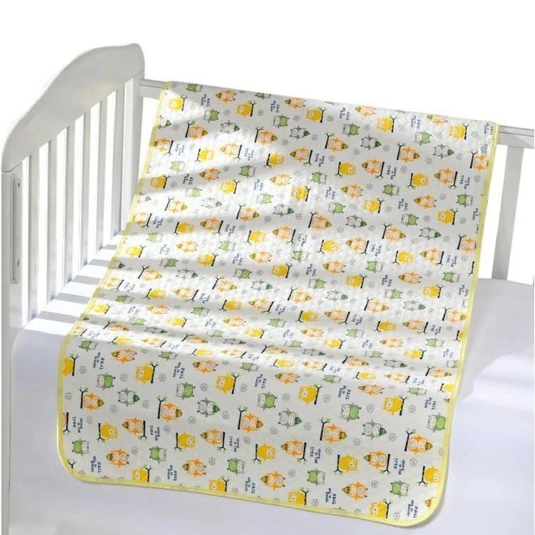 yellow olw Детские Экологичные хлопковые пеленальные подушечки для новорожденных пеленальные подушечки для младенцев детская кровать Водонепроницаемый пеленальный коврик для кроватки - Цвет: yellow olw