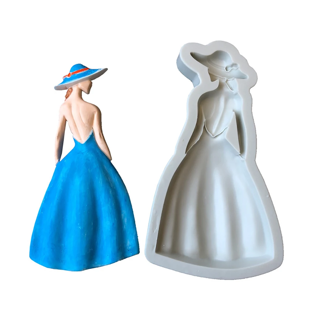 3D Мода сексуальная девушка жидкие силиконовые формы Diy эпоксидные помадные глины