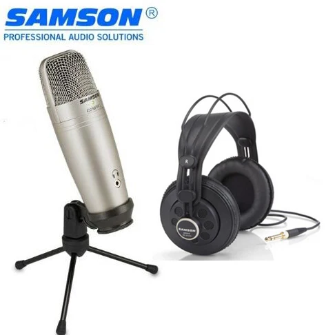 Оригинальный Samson C01U Pro (+ Самсон SR850 наушников) USB конденсаторный микрофон для