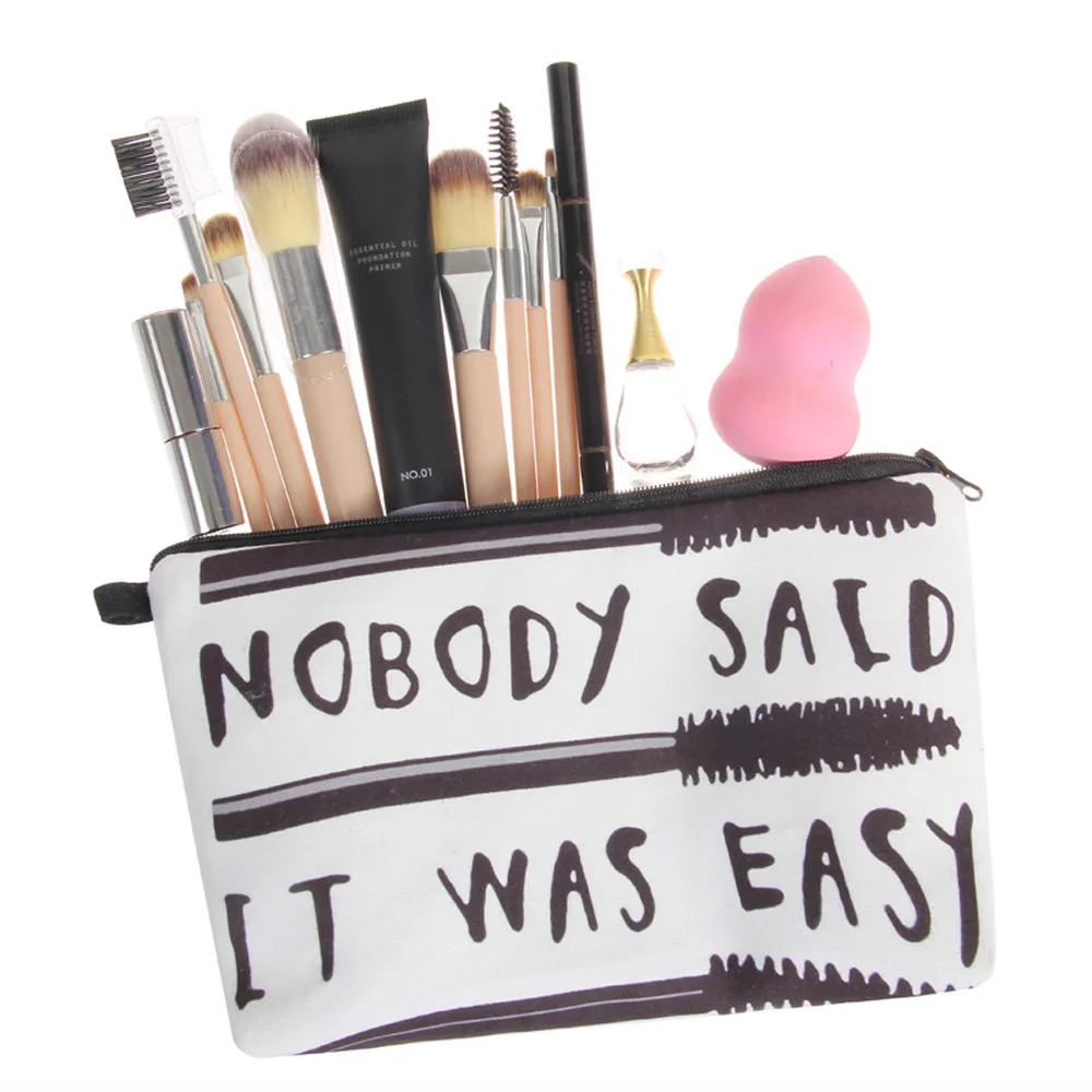 

Fashion Cosmetic Bag Women Letters Printing Makeup Bag Toiletry Storage Travel Wash Handbag Make up Bag