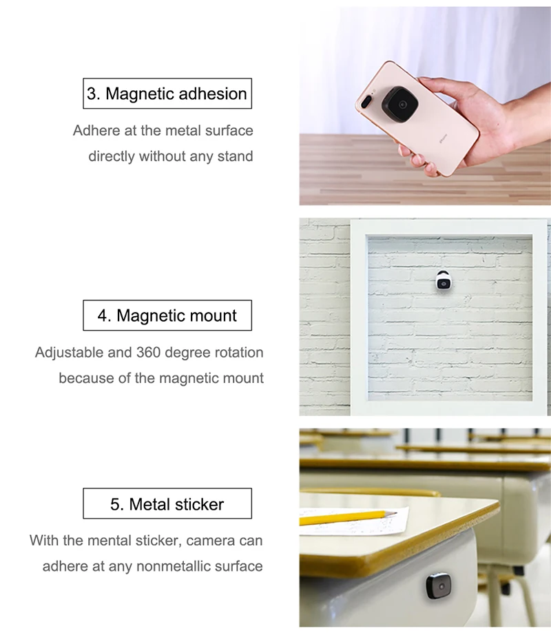 Мини-камера Micro Wifi IP камера ночного видения 720P HD видео рекордер Спорт на открытом воздухе Обнаружение движения Android P2P носимая камера