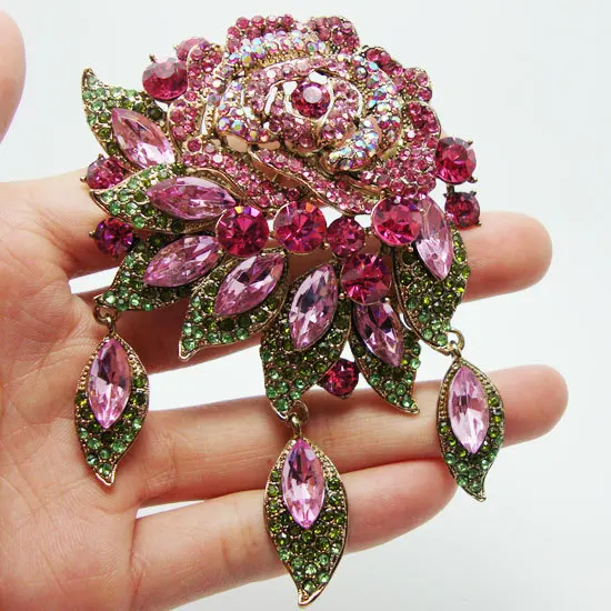 Арт деко Стиль Романтический очаровательный цветок брошь на булавке в виде розы