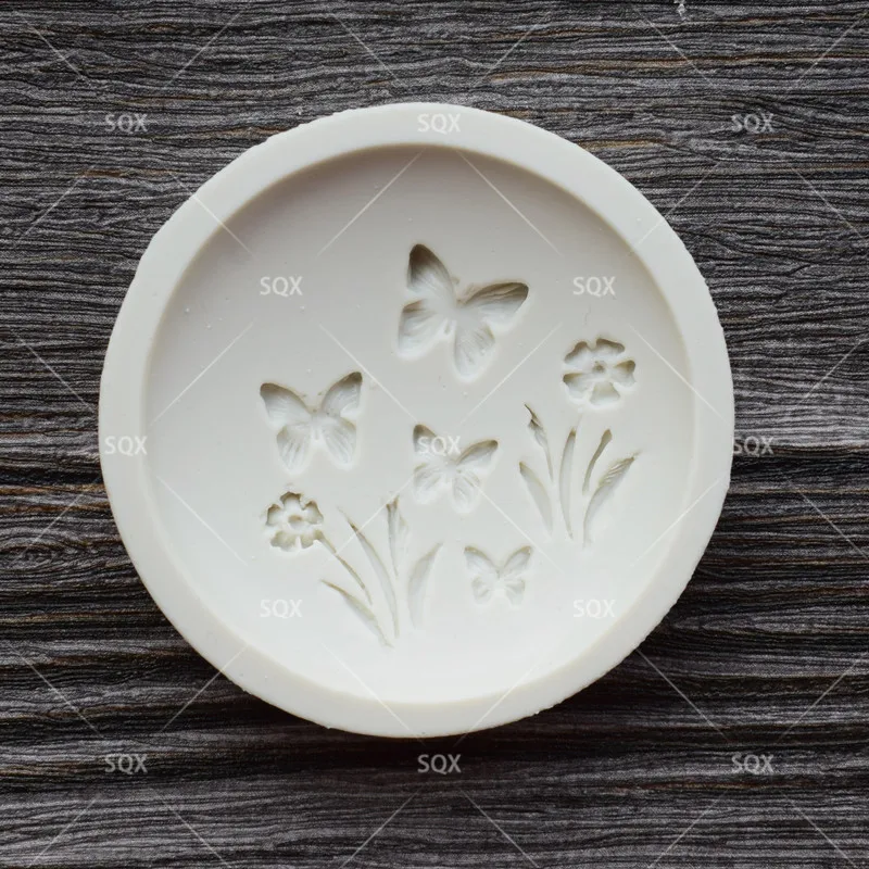 Формы для выпечки торта с бабочками и цветами силиконовые формы инструменты