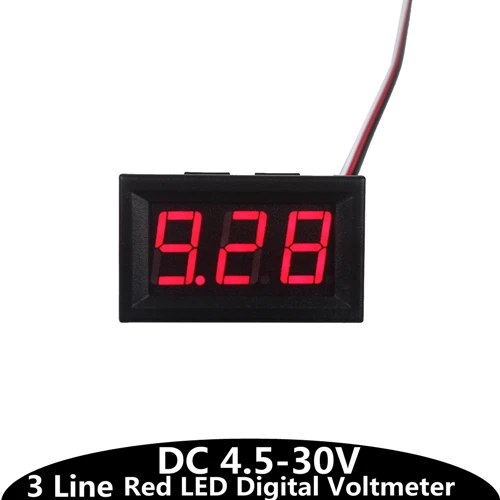 DC4.5-30V 0,56 дюймов Мини цифровой вольтметр Амперметр постоянного тока 100 в 10 А вольтметр измеритель тока тестер синий+ красный двойной светодиодный дисплей - Цвет: DC4.5-30V