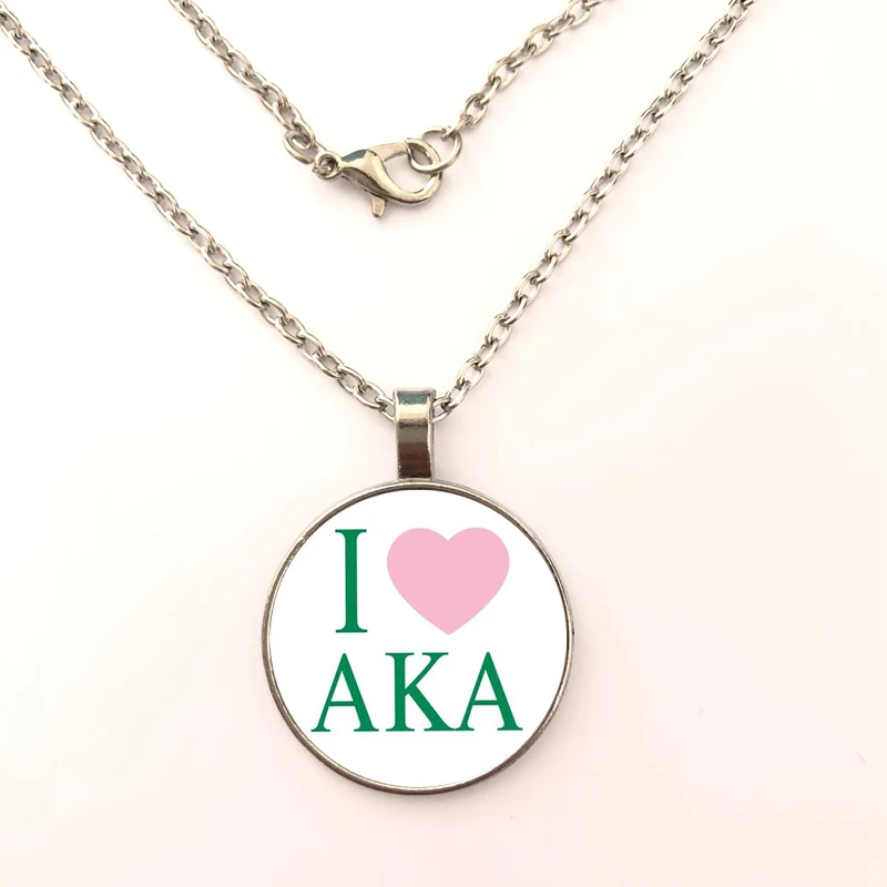 GDRGYB новинка 2019 Очаровательное ожерелье AKA массивное Alpha Kap Sorority стекло кабошон
