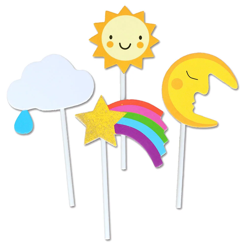 Маленькая sta/луна/солнце капкейк Топпер тема мультфильмы товары для вечерние