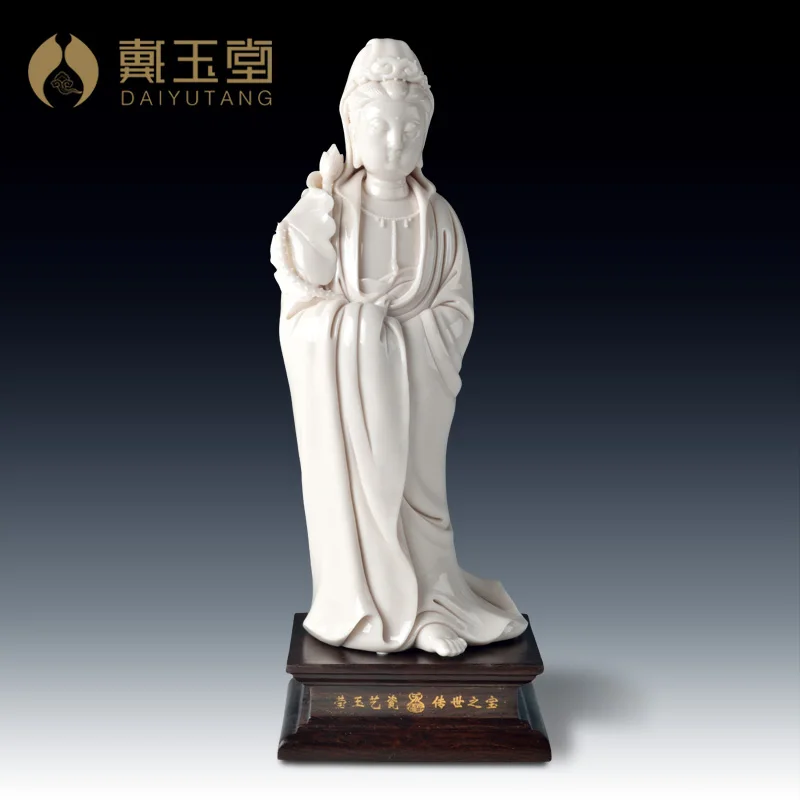 Dai Yutang фарфор из Дэхуа crafts master Su Qinghe works/Lin Kwan Yin D29 10|kwan-yin|mastermaster craft |