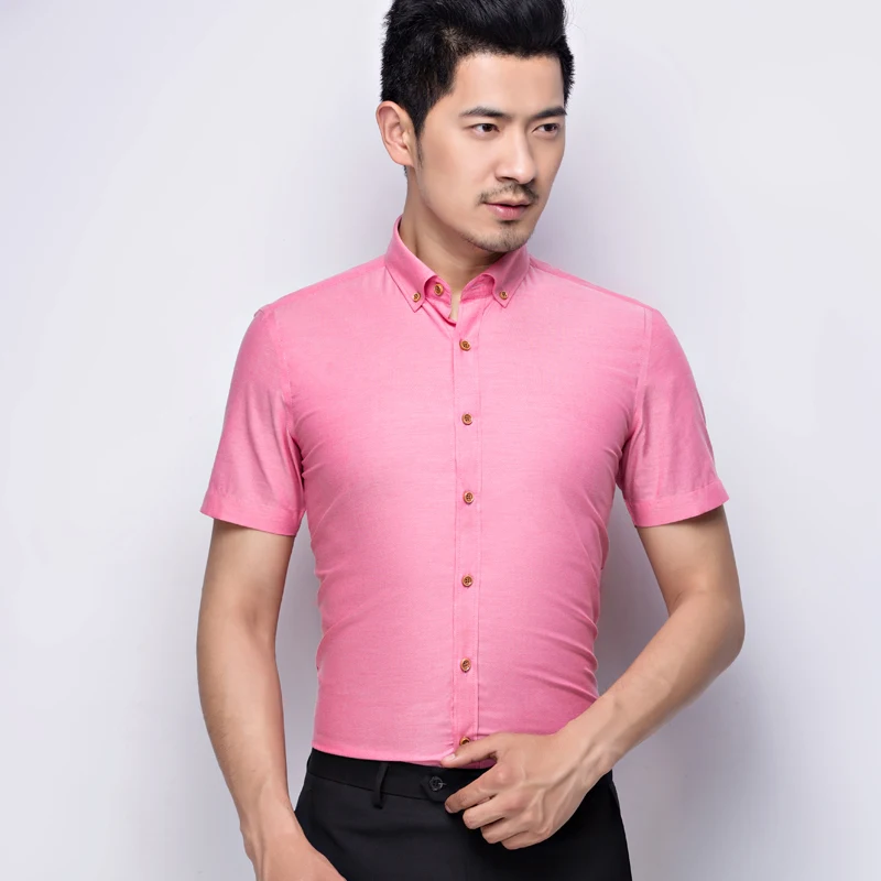 Мужская рубашка с короткими рукавами Повседневная деловая в Корейском стиле
