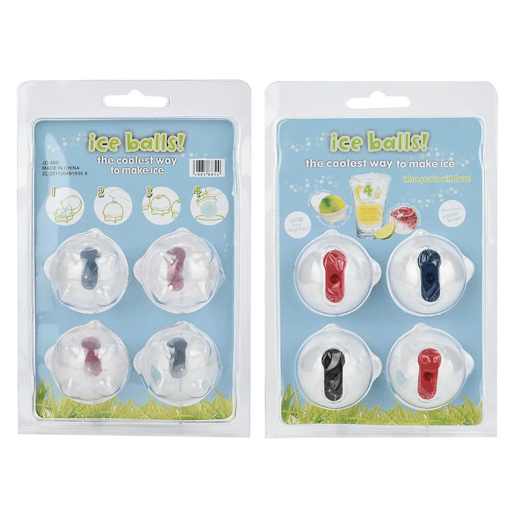 4 шт./компл. круглые формы для изготовления шариков со льдом прозрачные