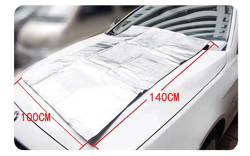 RASTP 140cm x100 см алюминиевая фольга автомобильный козырек экран двигателя тепловой