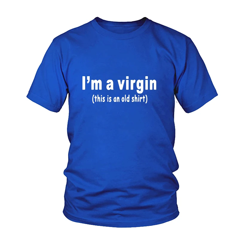 Смешная смешная футболка I'm A Virgin This Is An Old вечерние унисекс мужская женская