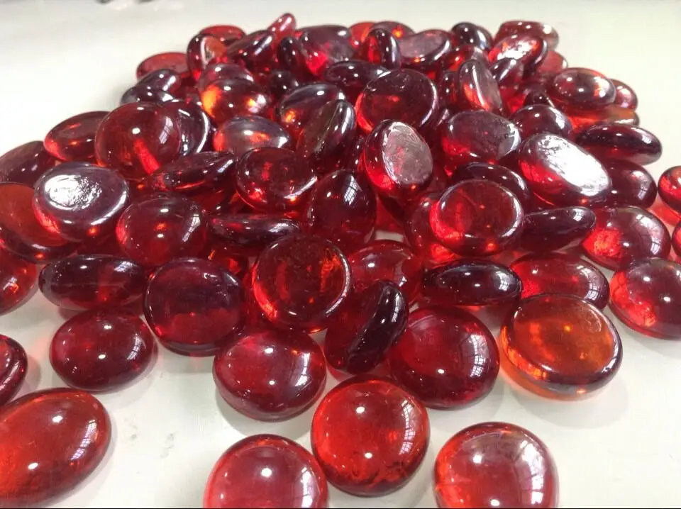 Винно красный стеклянный камень бордового цвета темно бордовые плоские бусины