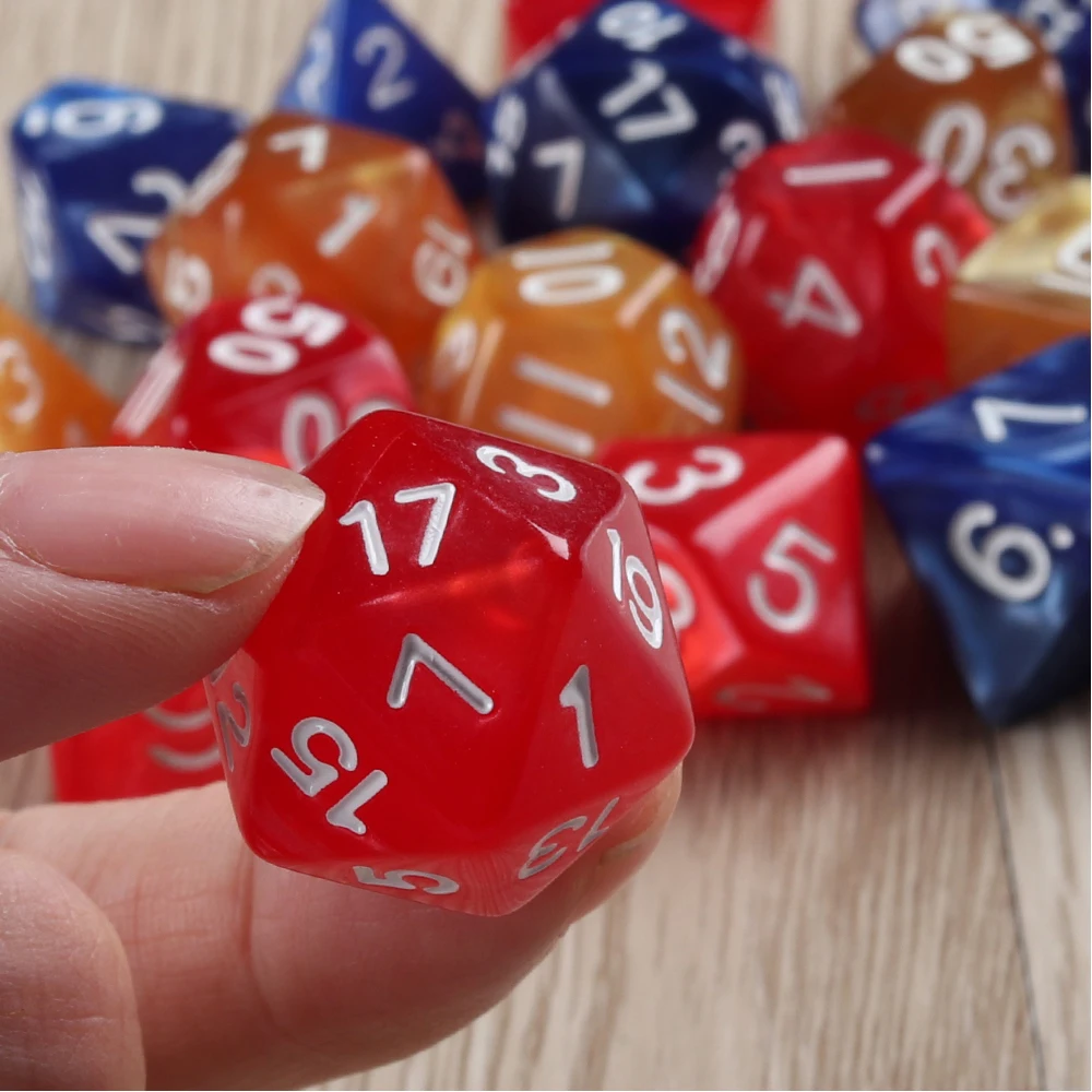D-FantiX 49 шт. DND кубики с мешочком-7 комплектов d100 d20 d12 d10 d8 d6 и d4-D &amp D многогранные