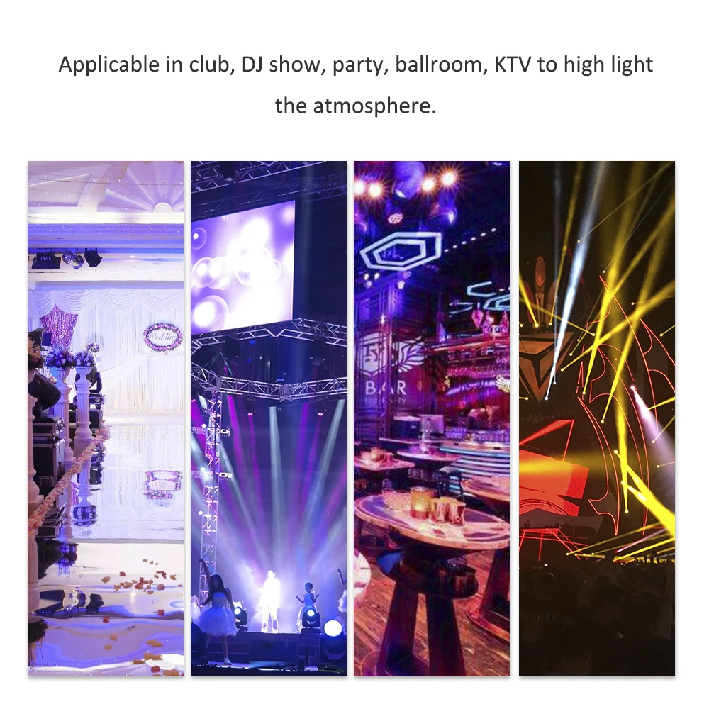 

75W 4pcs DJ Disco light 6 in 1 LED Stage Light 6/10 Channels Sound Party Lights 2.4G Wireless DMX512 Receiver IR Remote Control