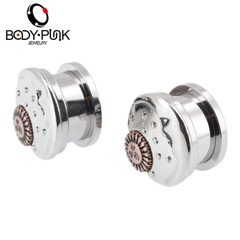 2 шт. туннели из нержавеющей стали с заглушками для пирсинга|plugs and tunnels|body piercing